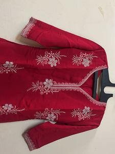 Vibrant Red Comfortable Pants