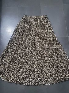 Leopard Print Maxi Skirt  strechable upto 4xl