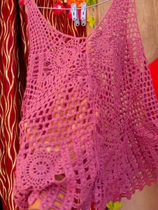 Crochet V-Neck Tank Top