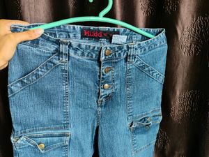 A Denim High Waist Jeans