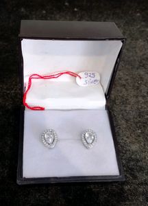 Zirconia Diamond Earrings & Pandel Pure Silver 925