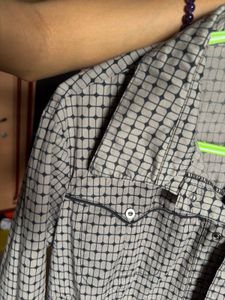 Chic Checked Tunic Shirt