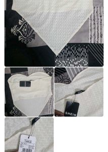 set of Chic White top and black Strapless Dress
