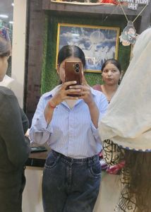 Striped Off-Shoulder Shirt