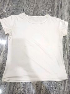 Classic White T-Shirt and black