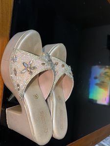 Sparkling Platform Wedge Heels