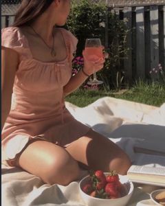 Pink Puff Sleeve Mini Dress