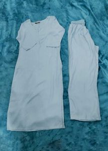 Classy Stale Color Kurta Set with Dupatta