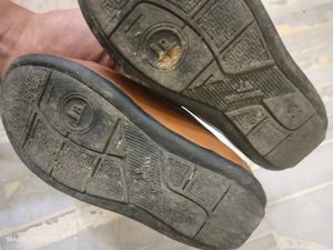 boy's Brown Perforated Loafers