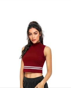 Maroon Crop Top