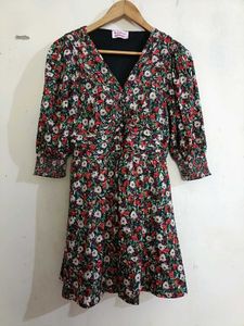Floral Print Mini Skater Dress