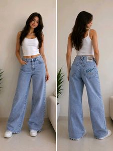 Light Wash Wide Leg Jeans