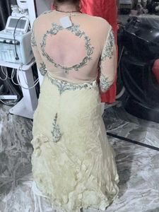Vintage Cream Embroidered Dress