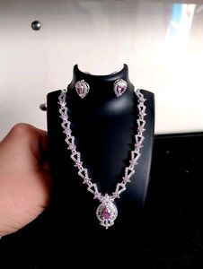 Nacklace Earrings Combo Pure Silver