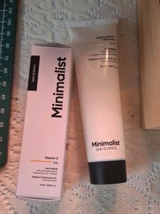 minimalist glycolic face wash and vitamin c