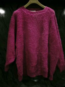 Fuzzy Magenta Sweater