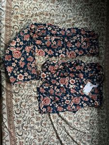 Floral Print Sleeveless co ord set