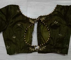 Elegant Green Silk Blouse