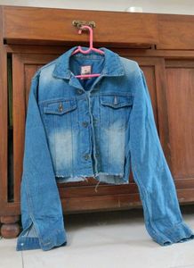 cropped Classic Blue  Denim Jacket