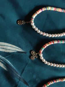 Boho Beaded Pearl Choker Necklace Set