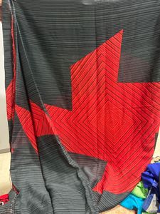 Elegant Red &amp; Black Saree Super Stylish