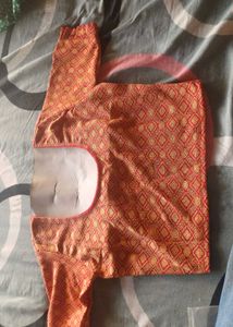 women orange blouse