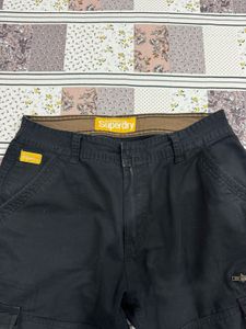 Superdry Men's Black Cargo Joggers