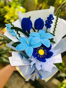 Beautiful Blue Flower Bouquet