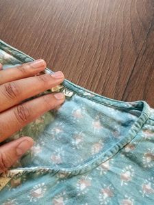 Light Blue Printed Kurta (xL)