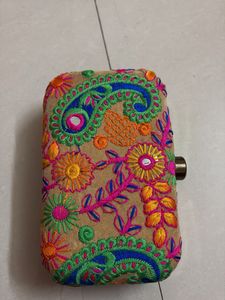 Embroidered Clutch Bag