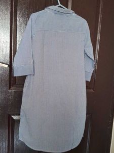 Striped Kurta with Floral Embroidery
