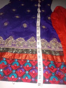 Purple Embroidered Kurta Set with Dupatta