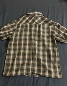 Classic Plaid Short Sleeve Button-Up Shirt