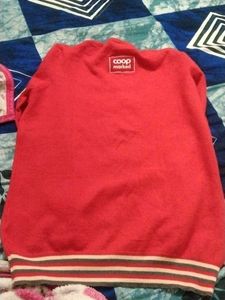 Red Coop Marked Sweater