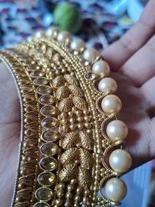 Exquisite Gold-Plated Kundan &amp; Pearl Choker Set