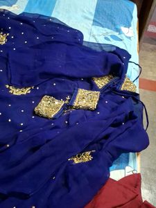 Royal Blue Embroidered Suit