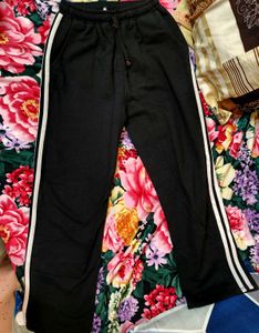 Comfy Wide-Leg Track Pants and white woolen top