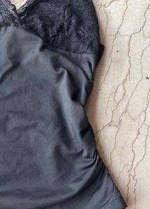 Black Lace Halter Neck Top