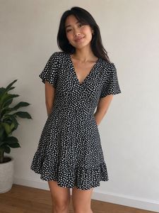 Cute Black & White Mini Dress