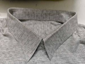 Classic Grey Textured Shirt