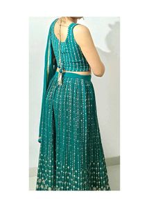 Beautiful Green Embroidered Lehenga Set