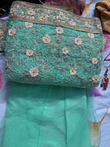 Beautiful Embellished Net Saree