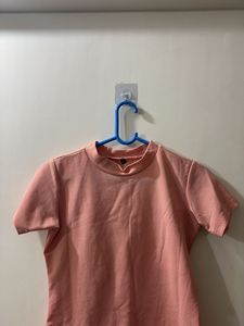 Peach Crew Neck T-Shirt