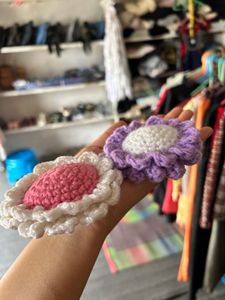 Handmade Crochet Flower Hair set