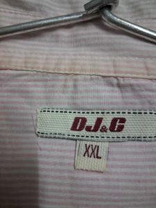 Pink Striped Button-Up Blouse