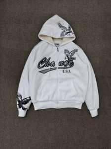 Eagle Graphic Zip-Up Hoodie