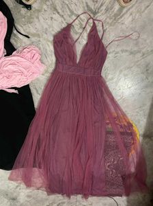 Elegant Tulle Halter Neck Maxi Dress Barbie birthd