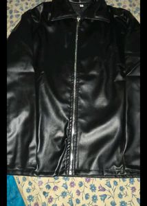 Classic Black Faux Leather Jacket