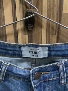 Distressed Hem Denim Jeans
