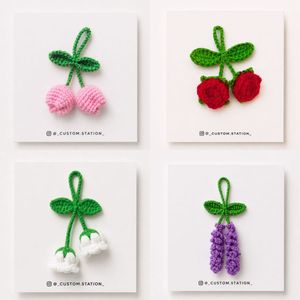 Handmade Crochet flower Bag Charm